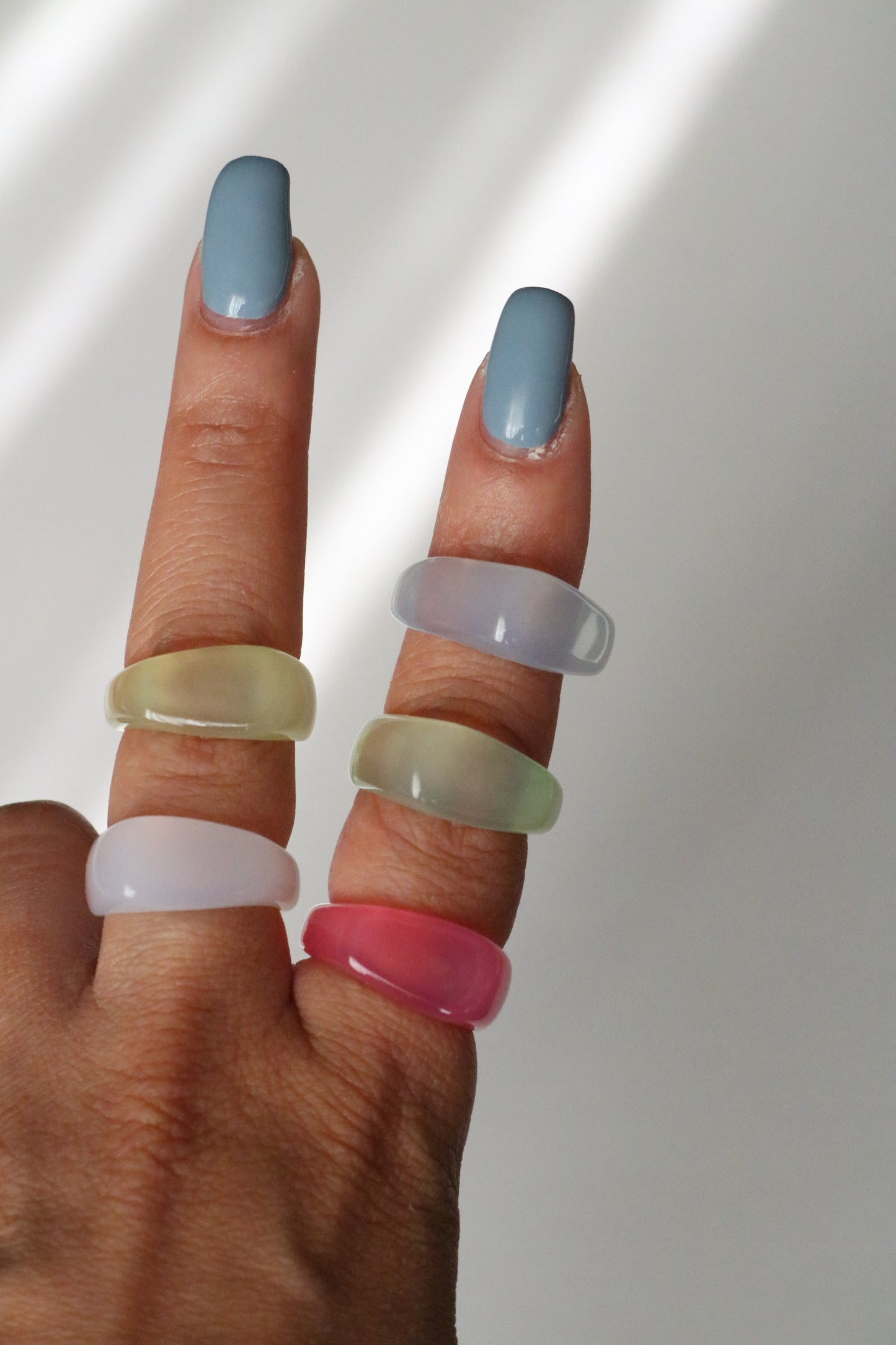 ACRYLIC RINGS SET “size 7”