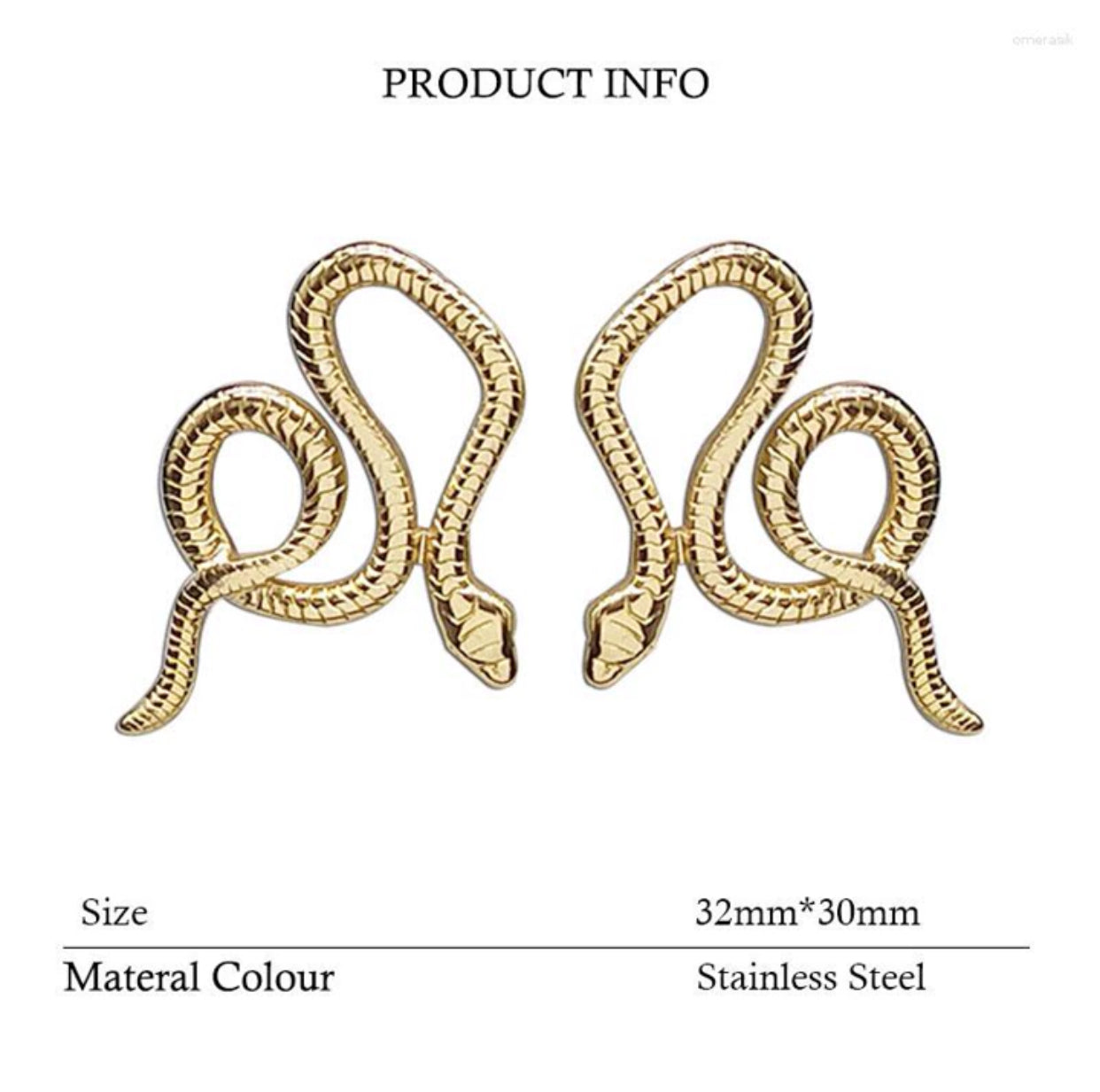 SNAKE STUD EARRINGS