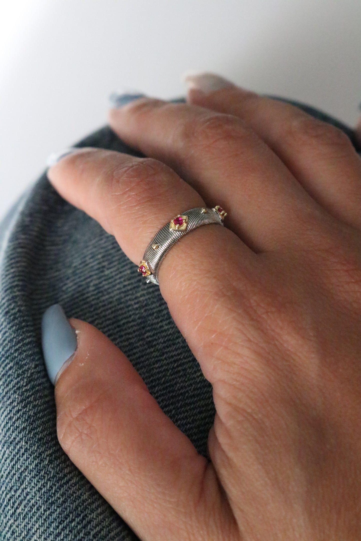 NAVAJO PINK STONE RING
