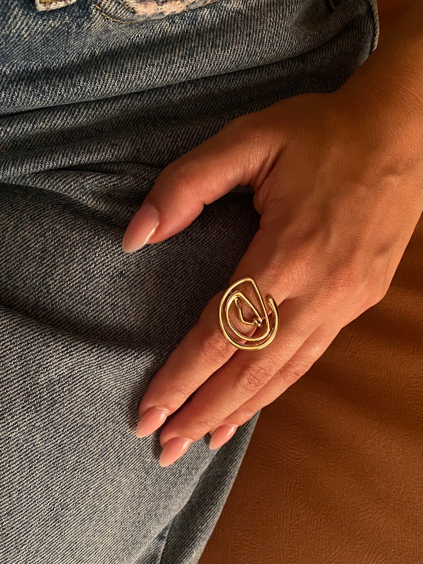 RAW BRASS RING (Free size)