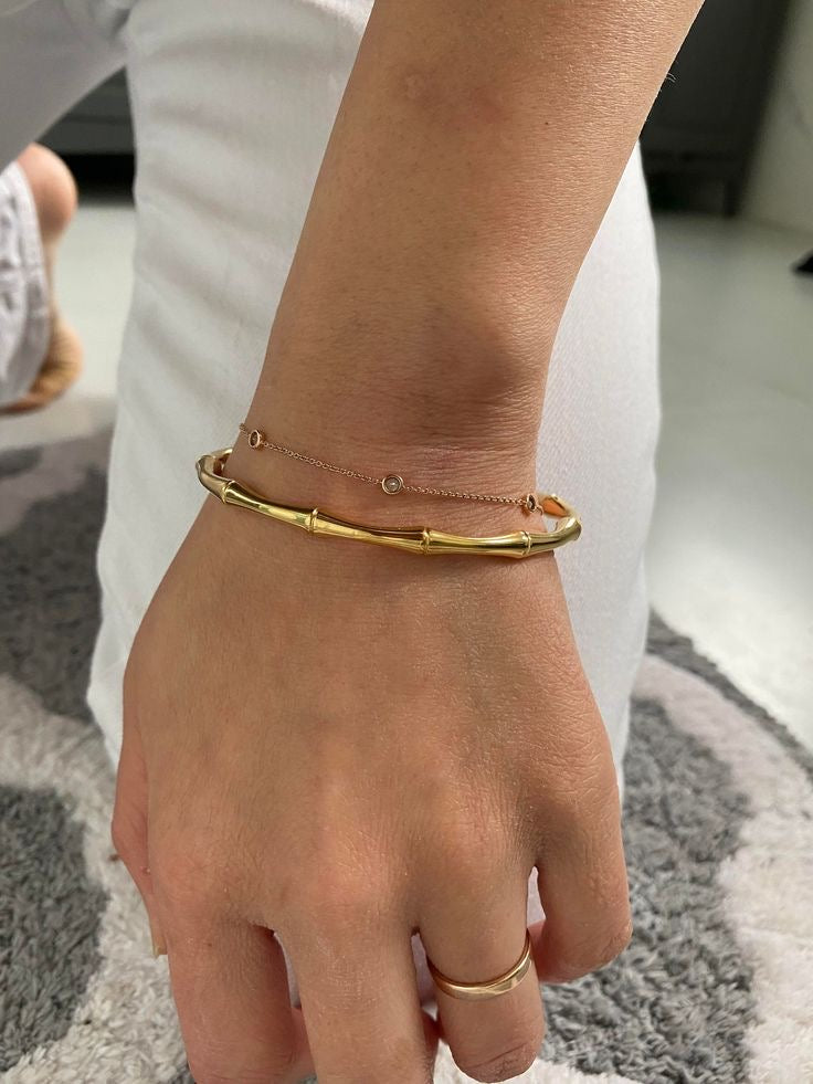 BAMBOO OPEN CUFF BRACELET