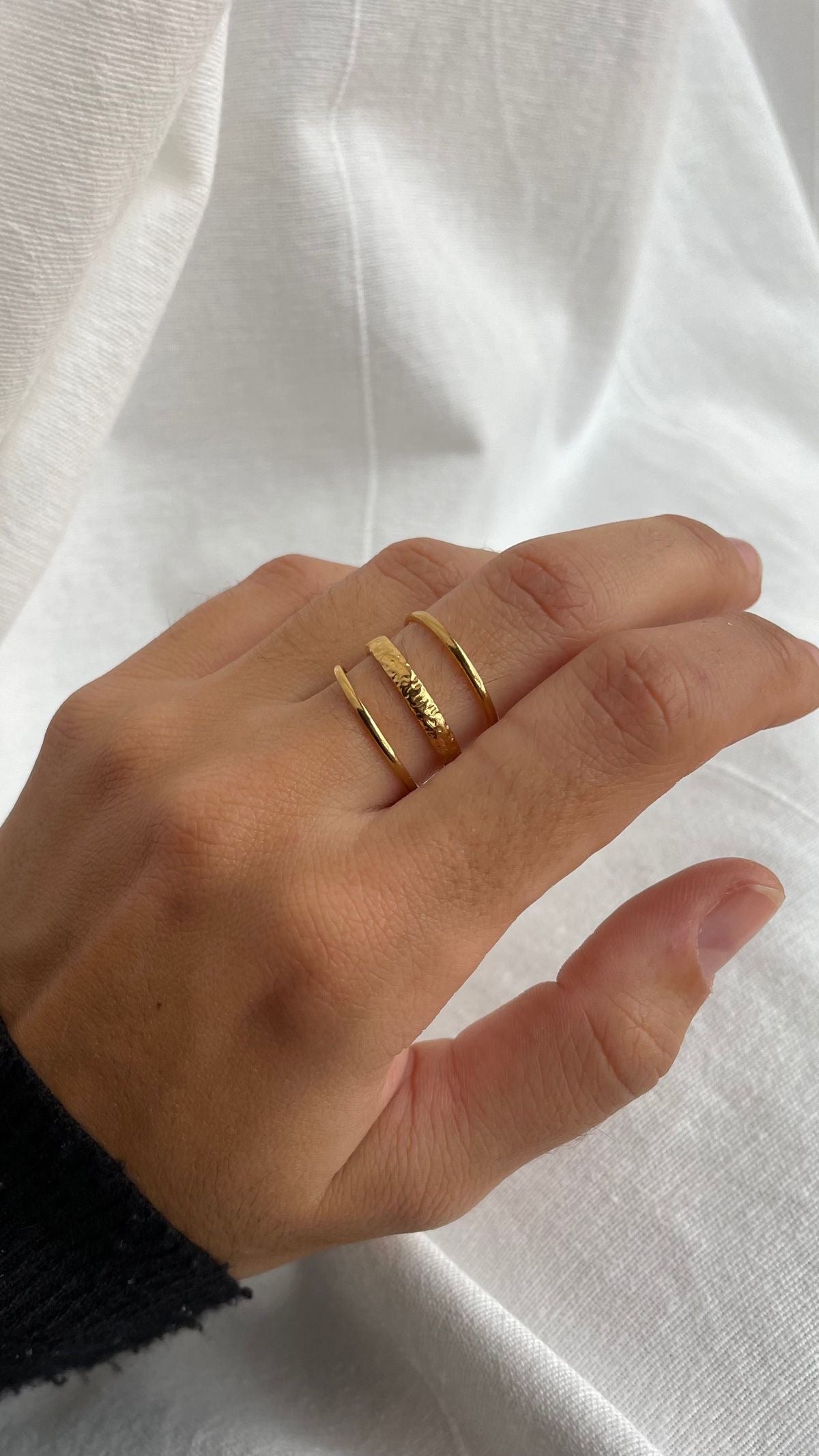 BOHEMIAN THREE LAYERS RING. ( free size )