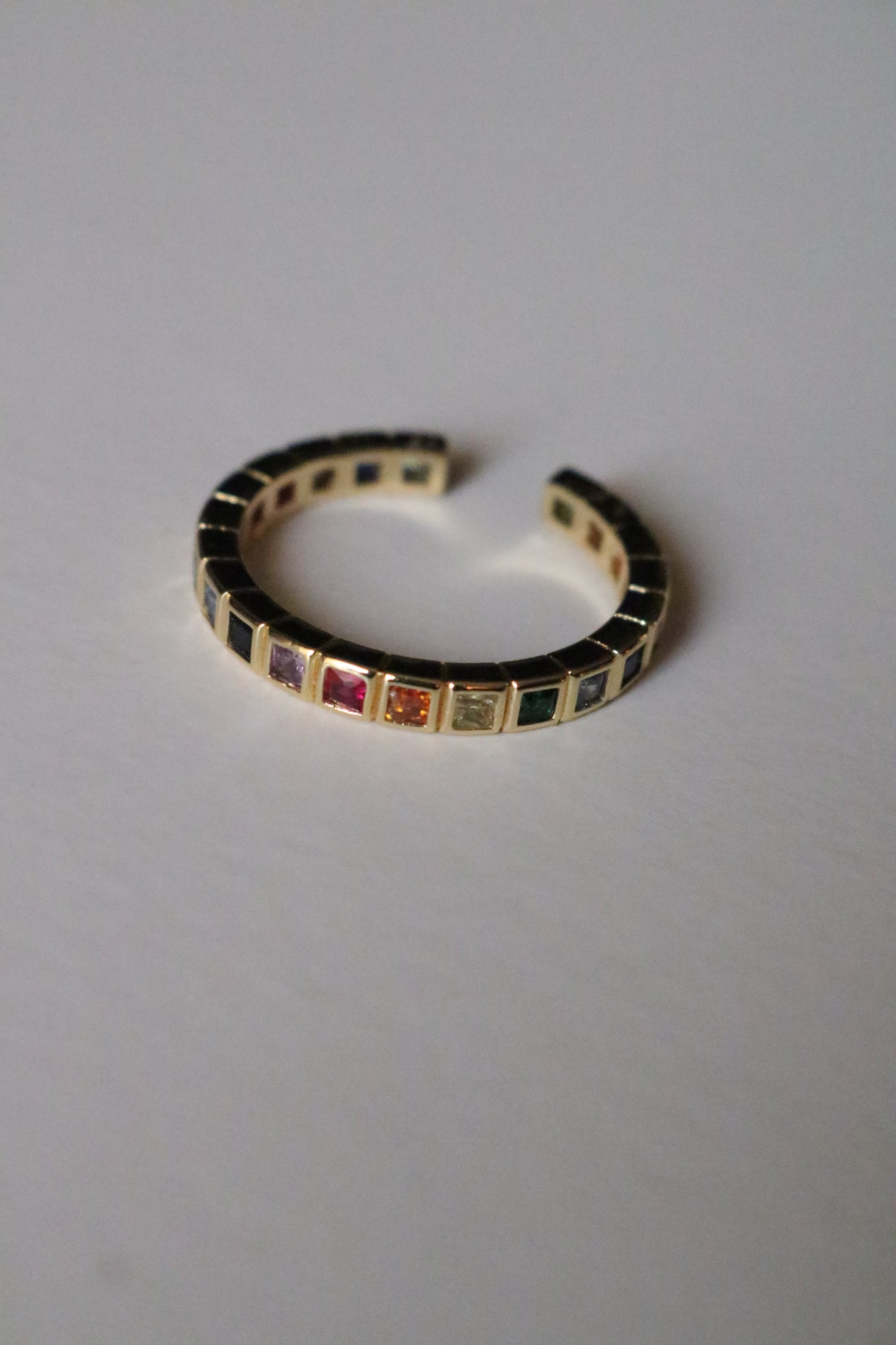 MULTICOLOR STONES RING (Free size )