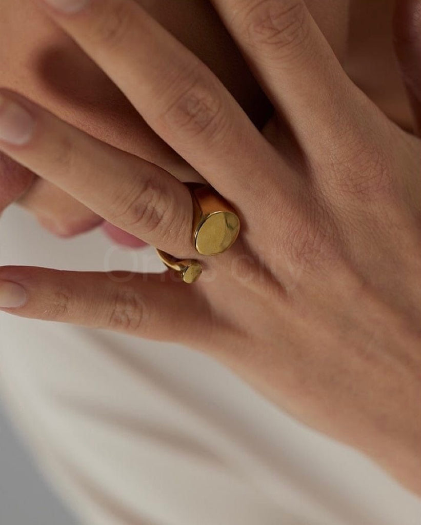 FLAT BALLS RING ( free size )