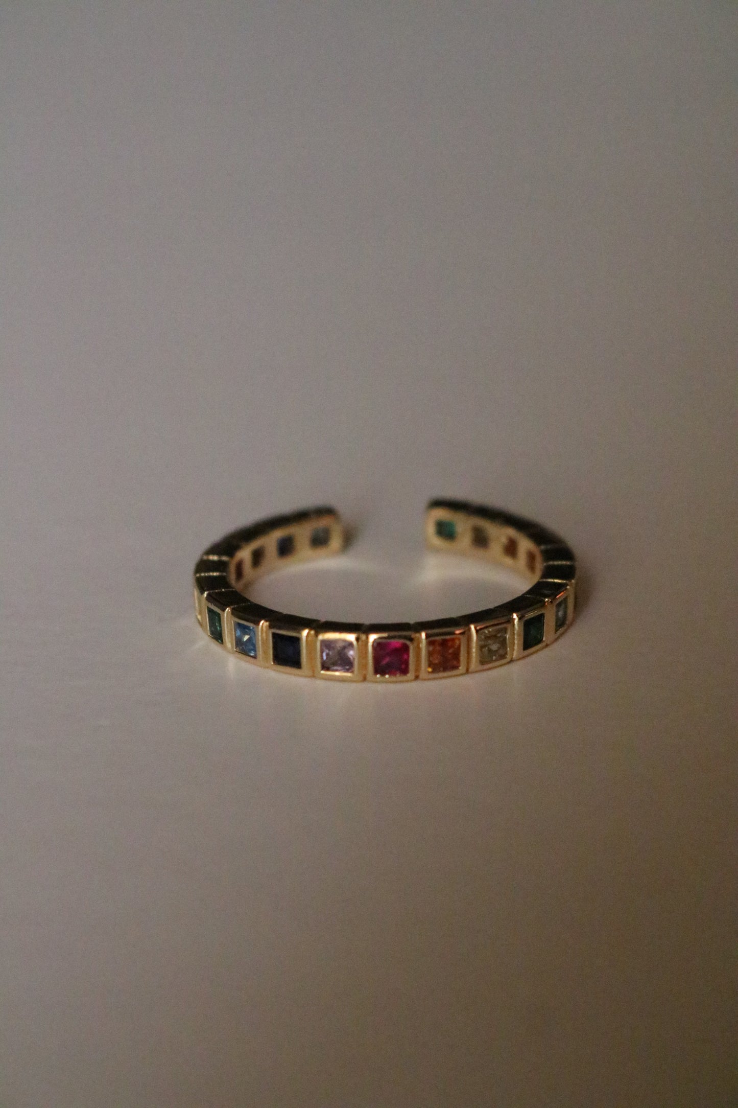 MULTICOLOR STONES RING (Free size )