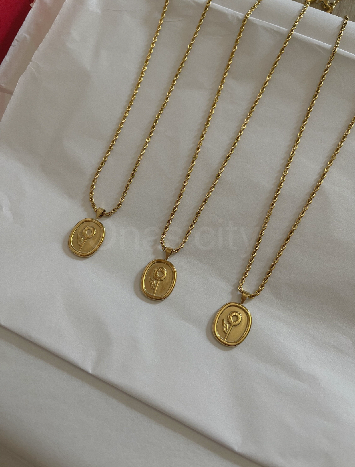 SUN FLOWER ROPE NECKLACE