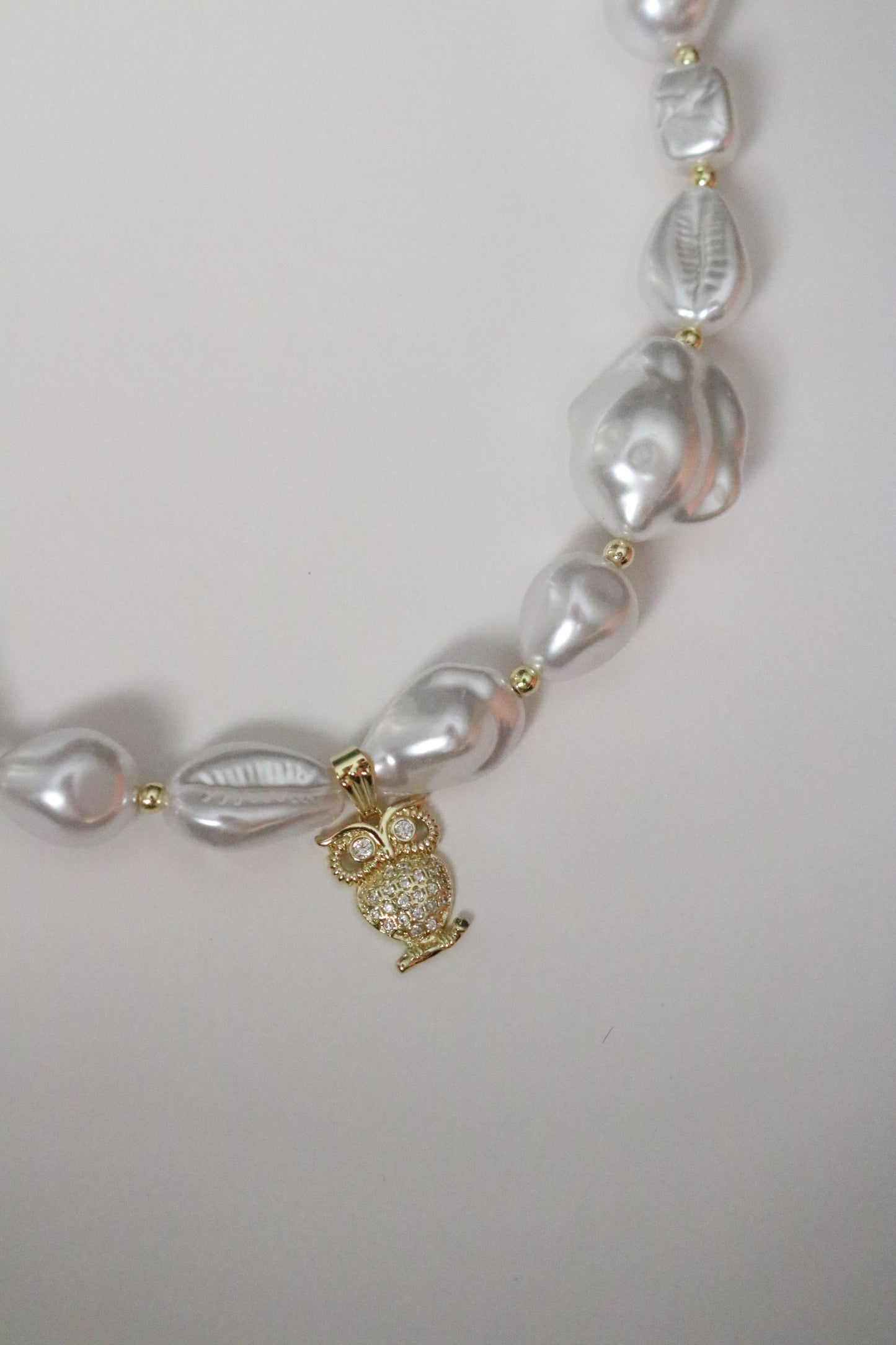 OWL PEARL CHOKER