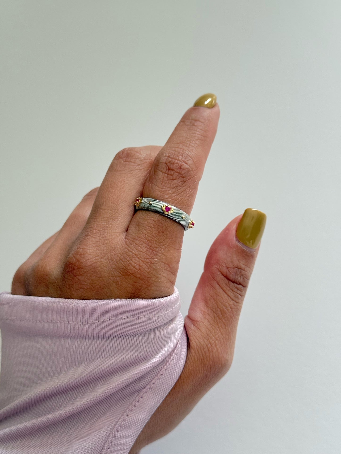 NAVAJO PINK STONE RING