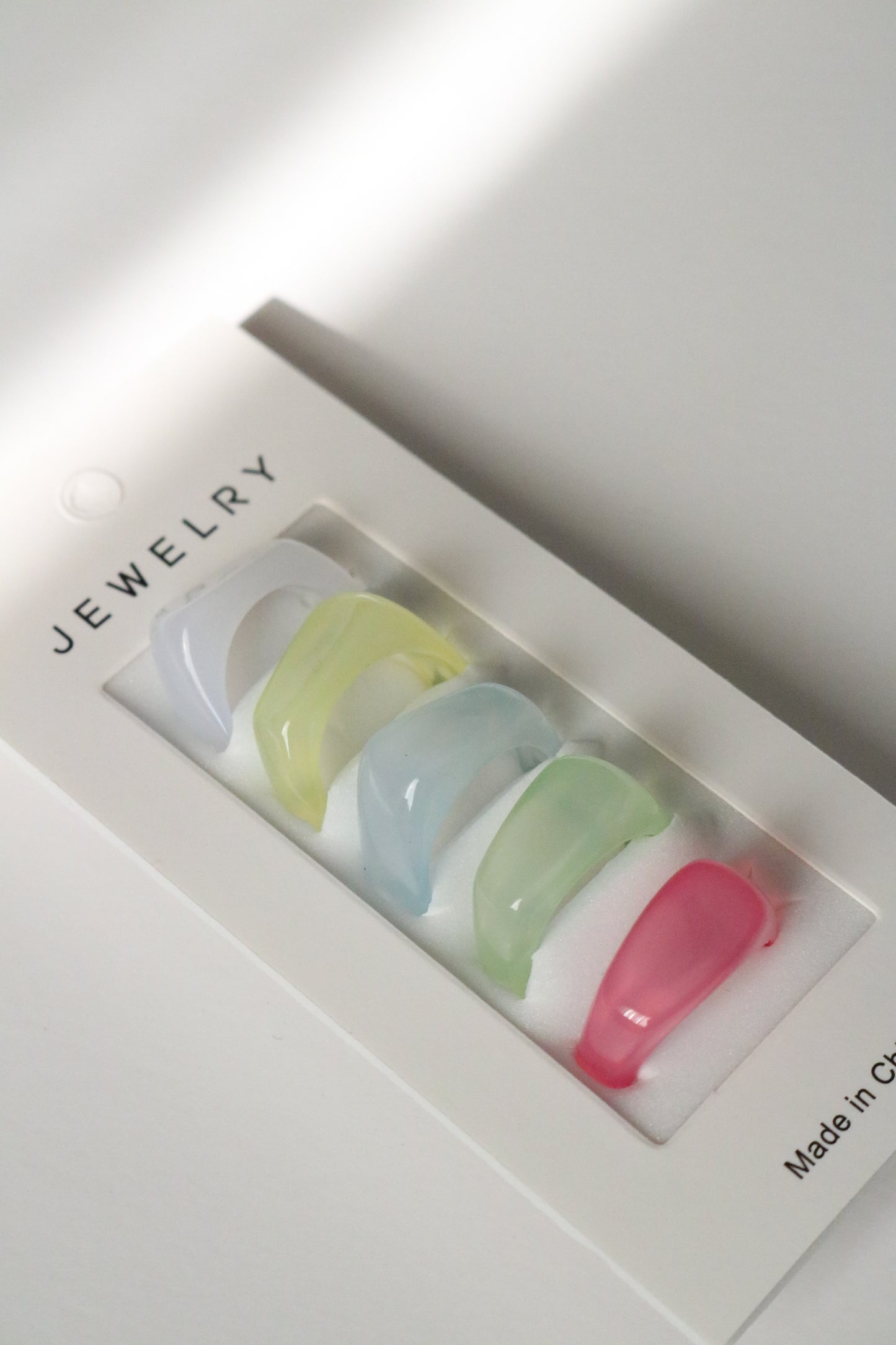 ACRYLIC RINGS SET “size 7”
