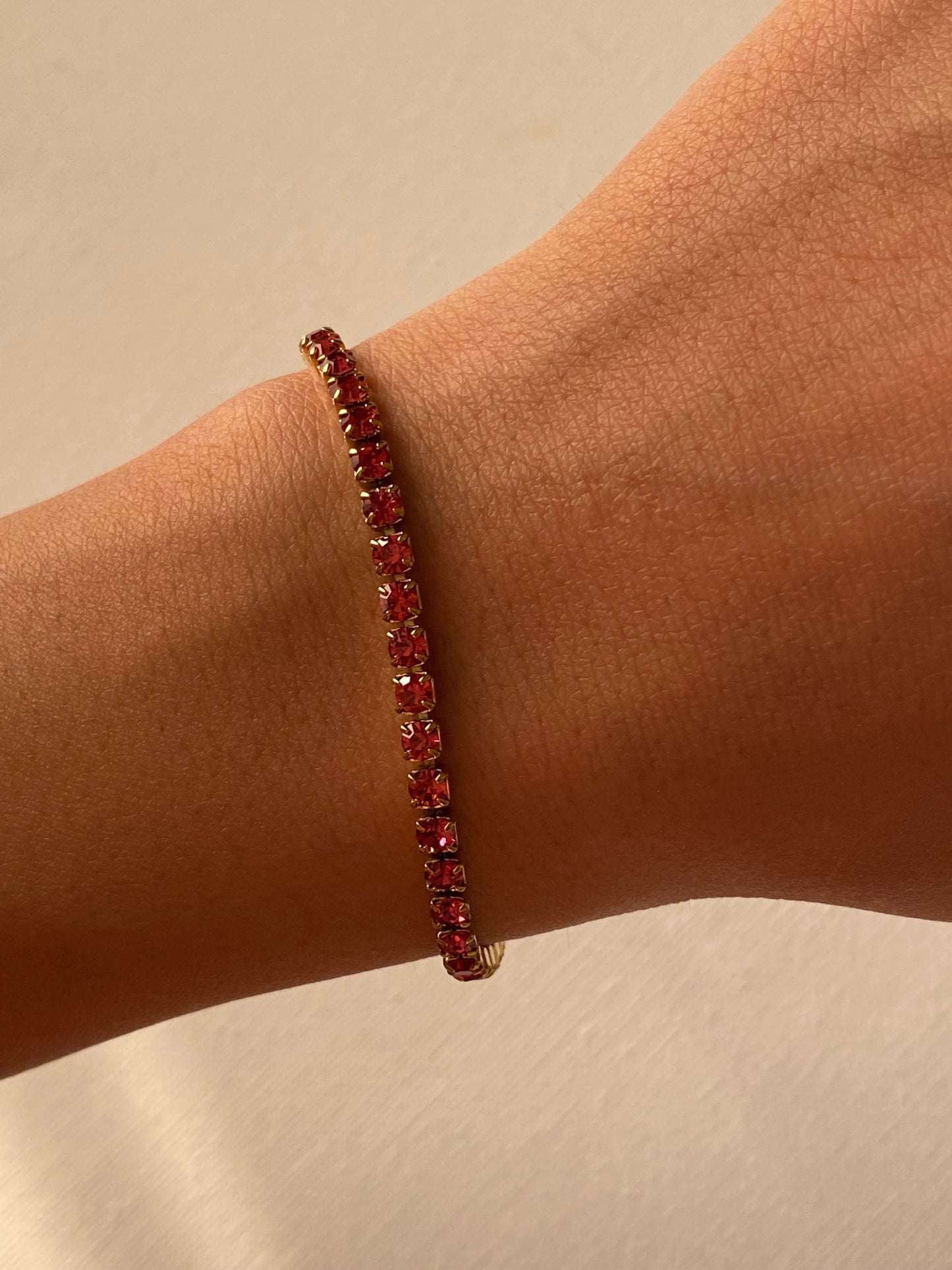 RED TENNIS BRACELET