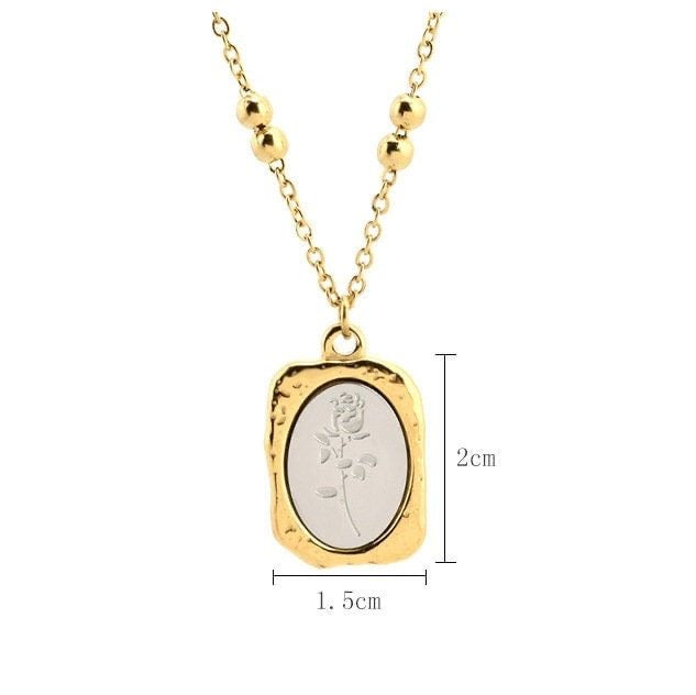 MIRROR ROSE NECKLACE