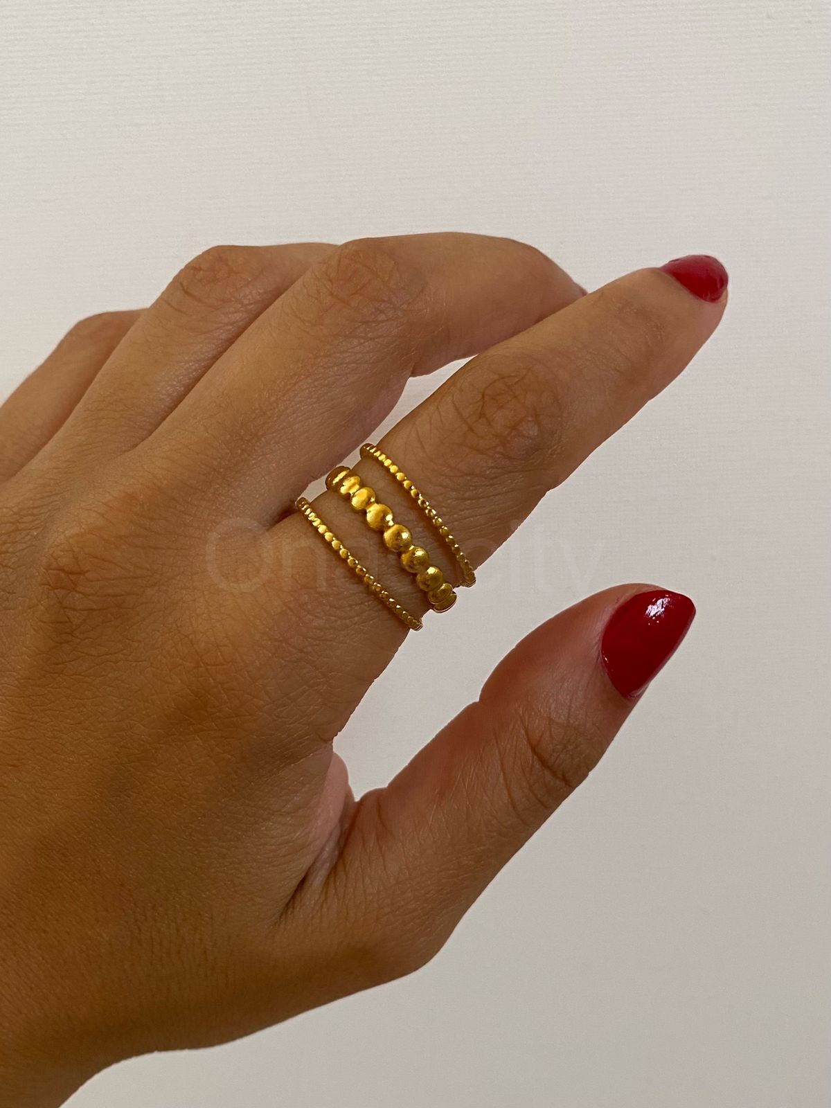 TRIPLE DOTS RING ( free size )