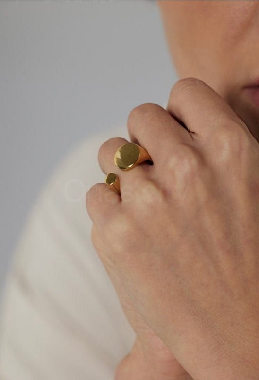 FLAT BALLS RING ( free size )