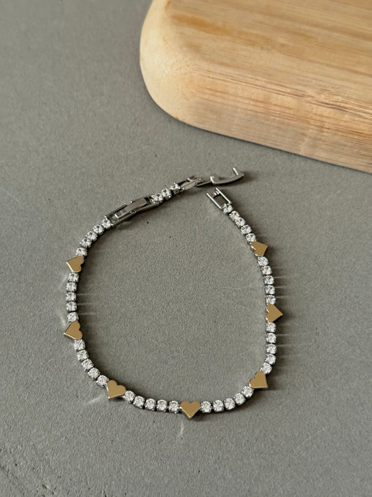 HEART TENNIS BRACELET