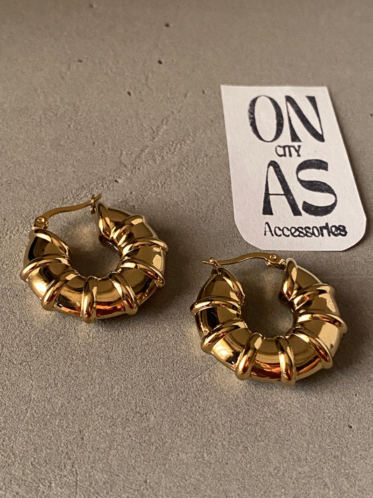 BAMBOO HOOPS EARRINGS