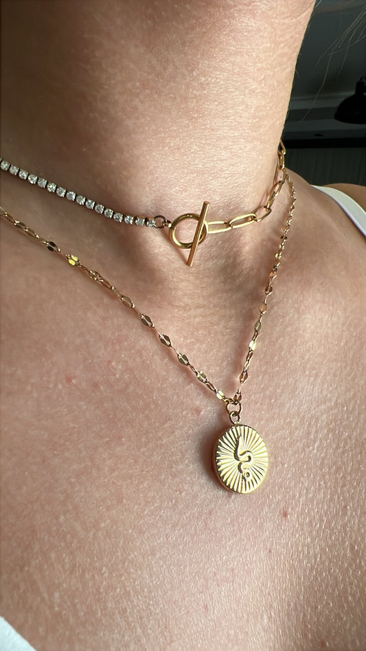 SNAKE MEDALLION NECKLACE