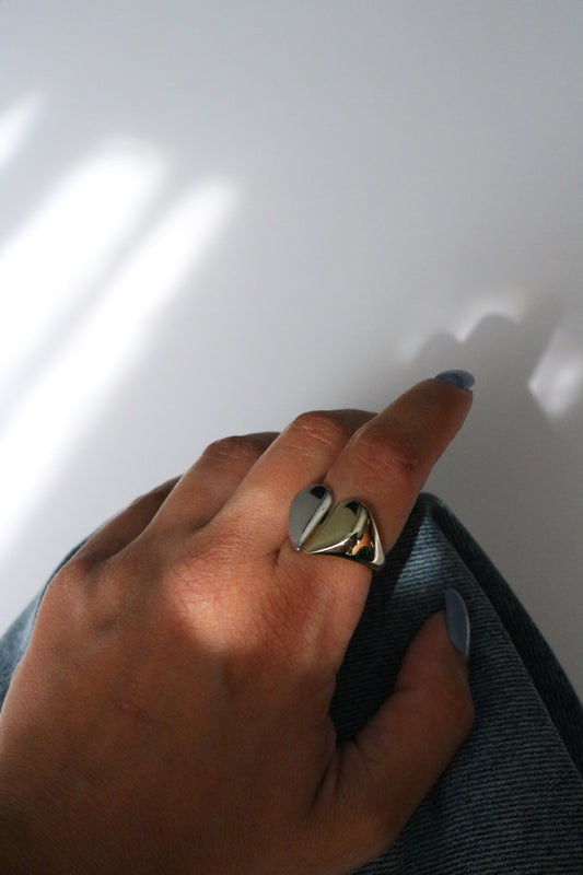 HEART SILVER&GOLD ( Free size )