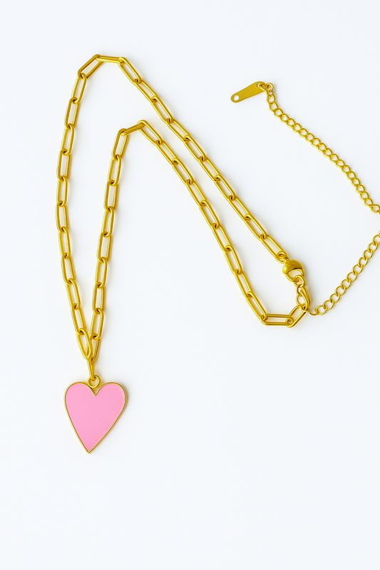 PINK HEART NECKLACE