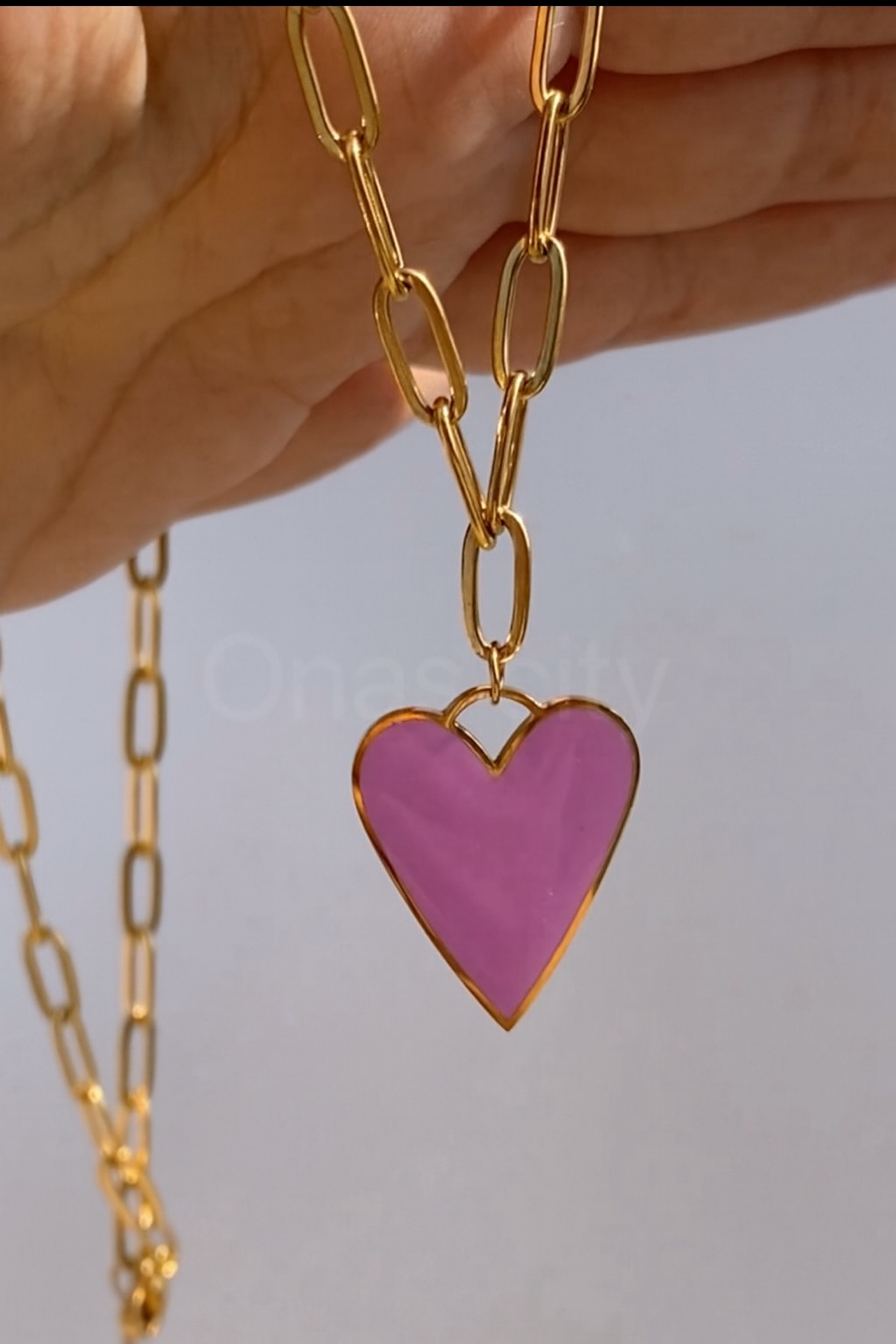 PINK HEART NECKLACE