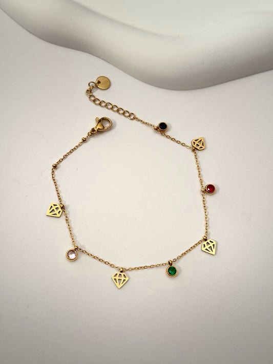 MULTICOLOR DIAMONd BRACELET