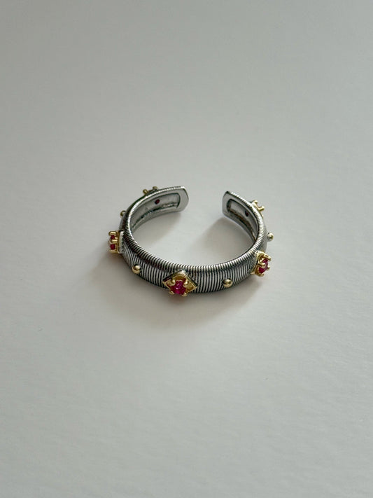 NAVAJO PINK STONE RING