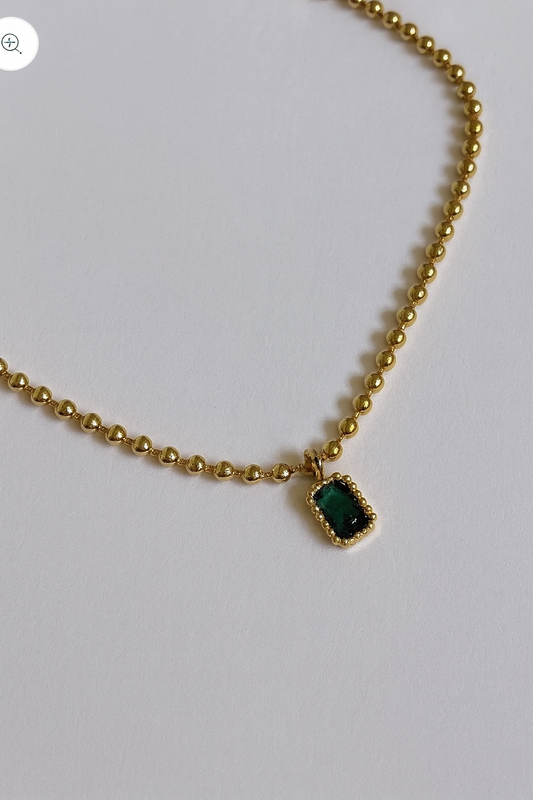 SQUARE ZIRCON NECKLACE