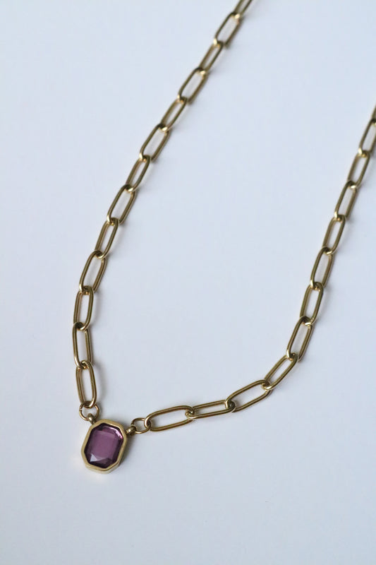 PURPLE STONE CHAIN