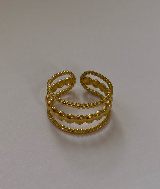 TRIPLE DOTS RING ( free size )